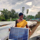 A woman at the solar dryer unit in Anantapur district of Andhra Pradesh